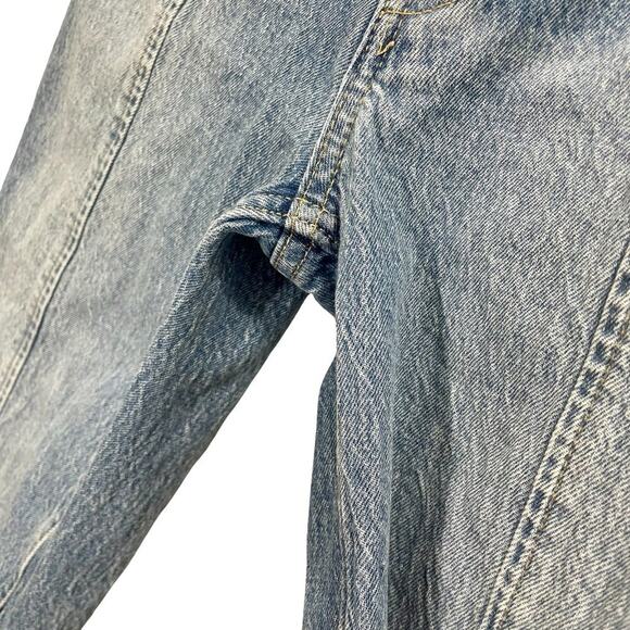 Gap Cheeky Straight High Rise Denim Jeans Medium Wash, Raw Hem, Women’s Size 28 - Picture 10 of 13